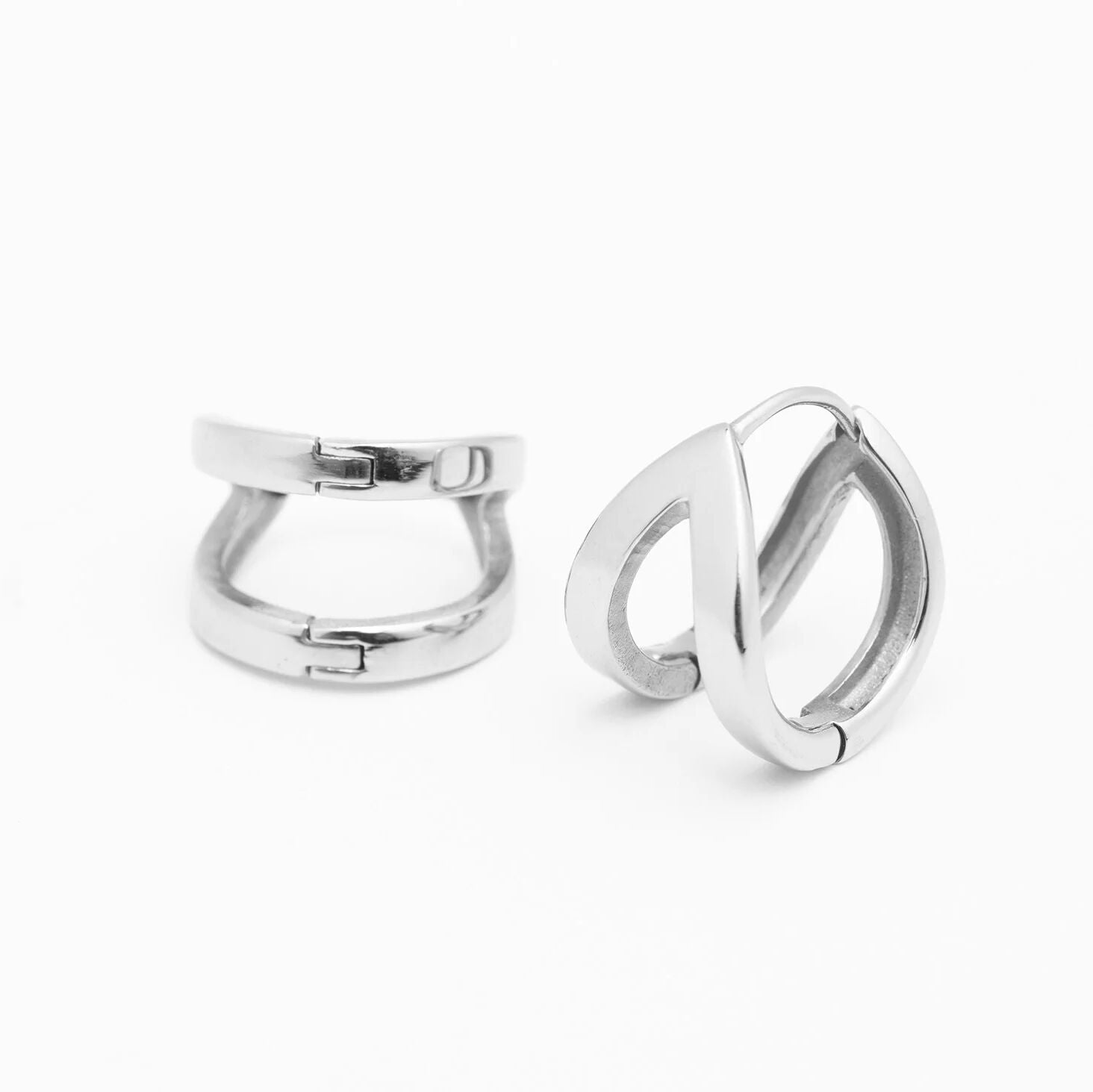 18K Gold PVD Stainless Steel Split Hoop Earring