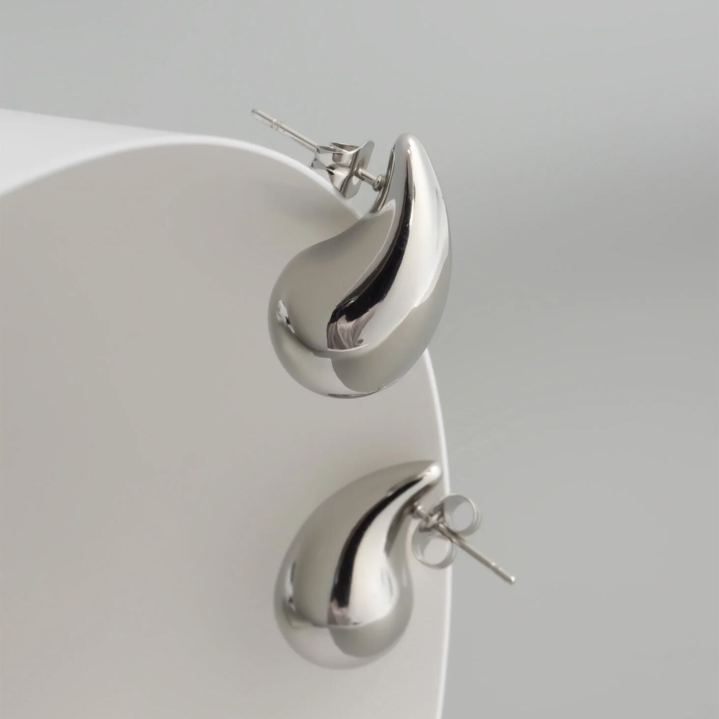 18K Gold PVD Stainless Steel Tear Drop Stud Earrings