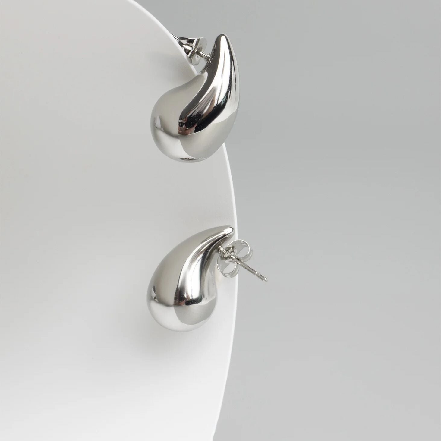 18K Gold PVD Stainless Steel Tear Drop Stud Earrings