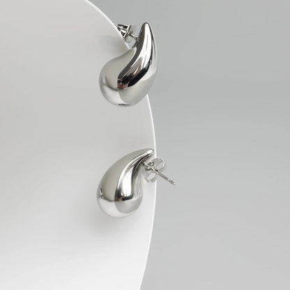18K Gold PVD Stainless Steel Tear Drop Stud Earrings