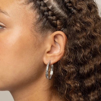 18K Gold PVD Stainless Steel Braided Hoop Earrings