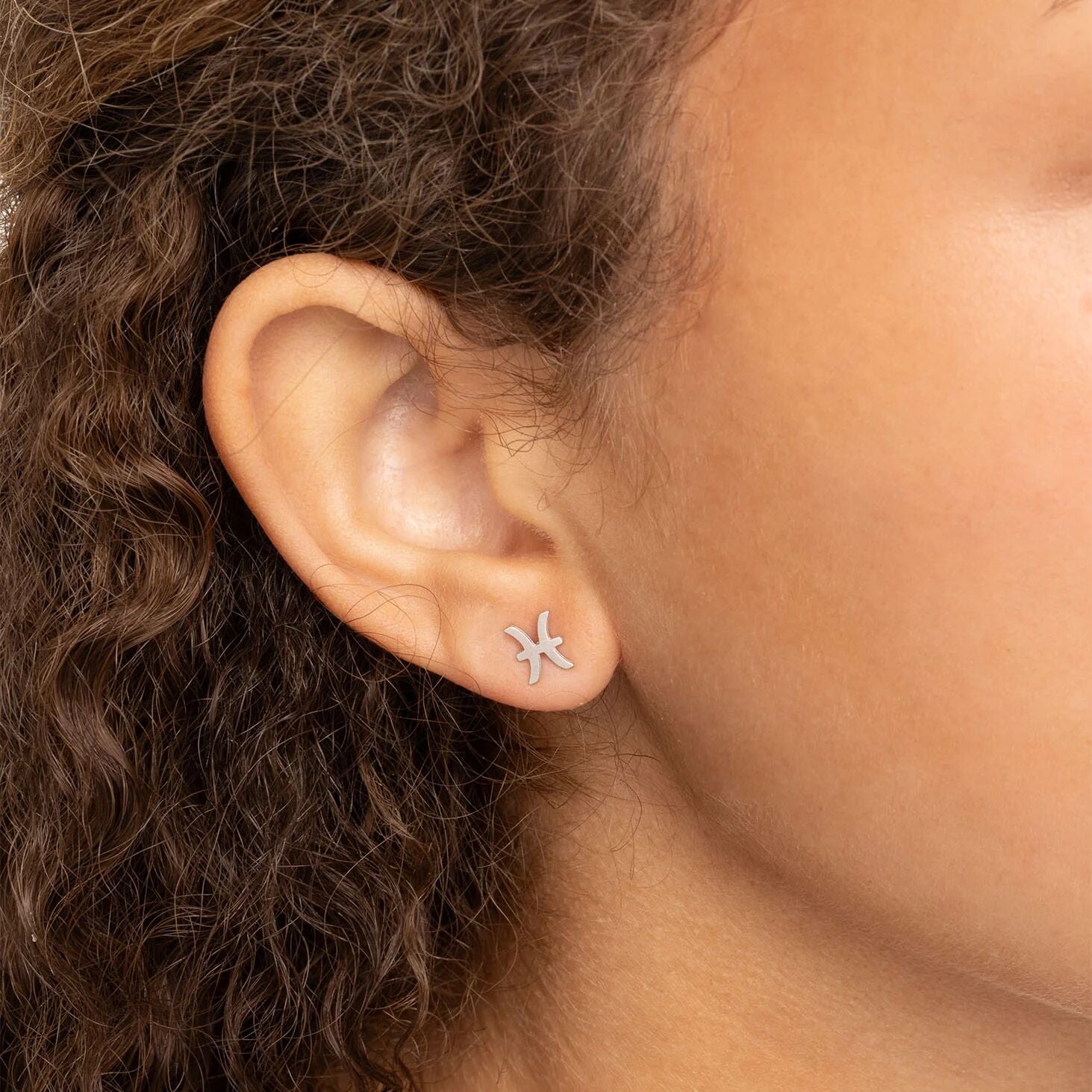 18K Gold PVD Stainless Steel Larger Zodiac Stud Earrings
