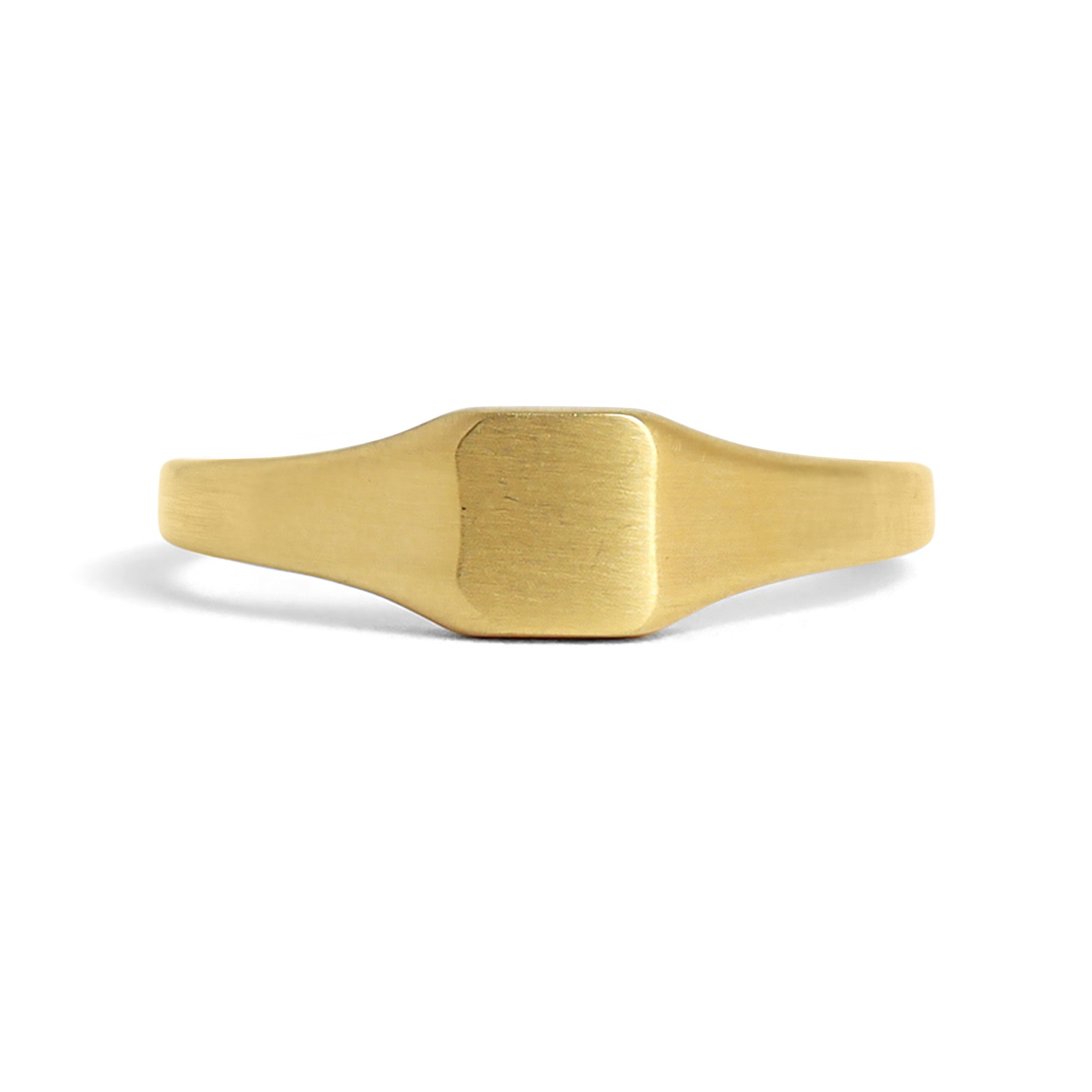18K Gold PVD Stainless Steel Blank Engravable Square Signet Ring