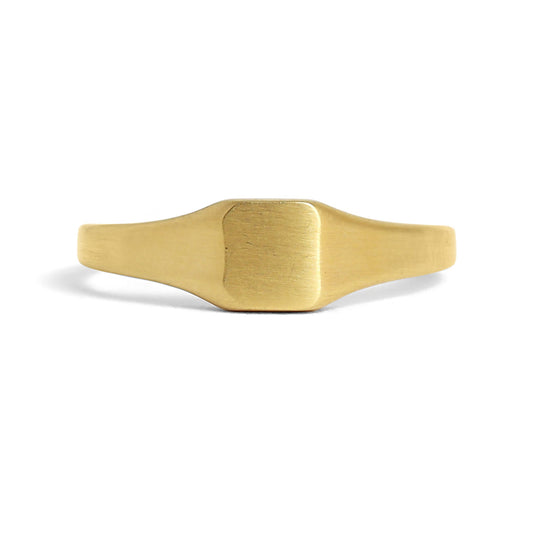 18K Gold PVD Stainless Steel Blank Engravable Square Signet Ring