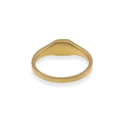 18K Gold PVD Stainless Steel Blank Engravable Square Signet Ring