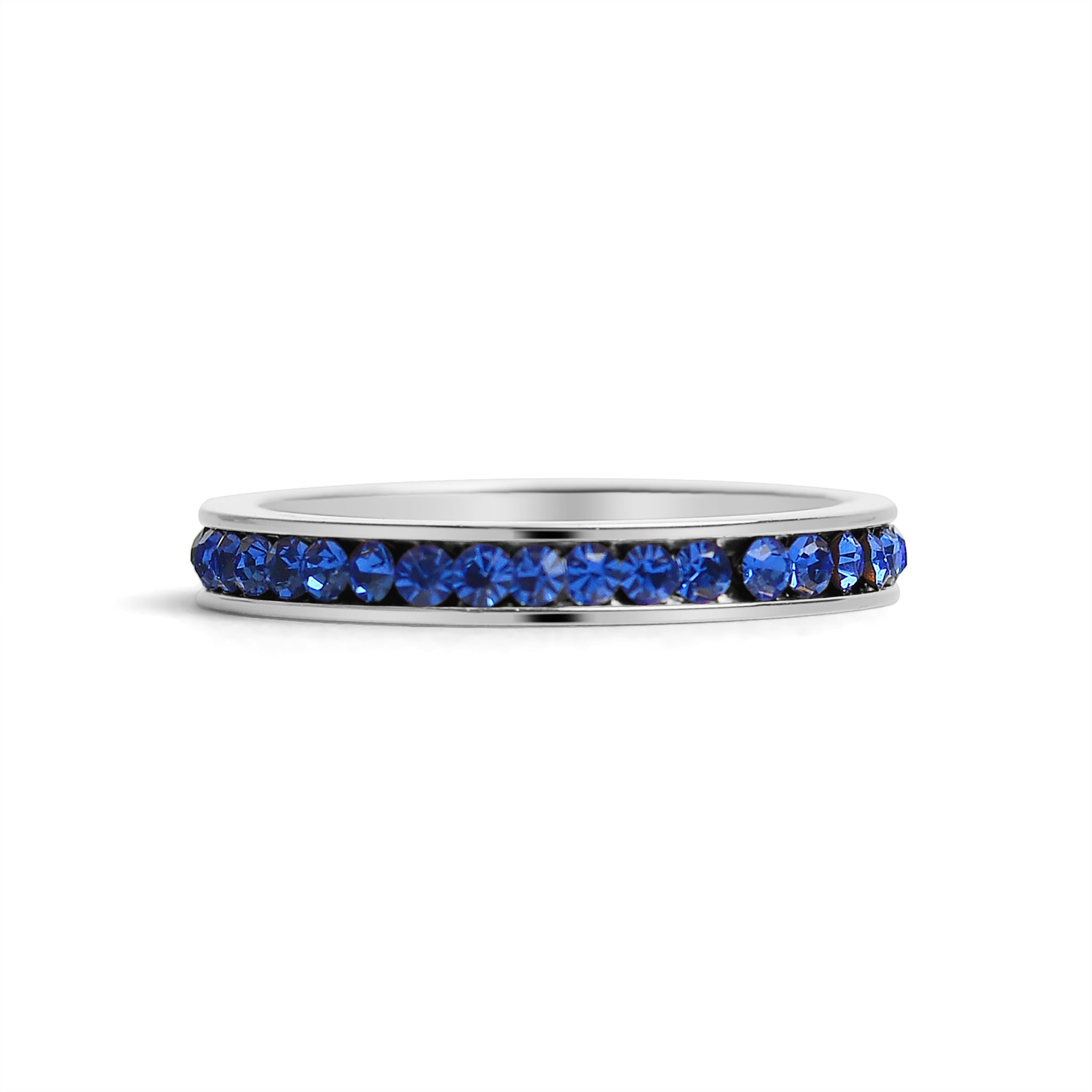 July-December CZ Eternity Stainless Steel Ring