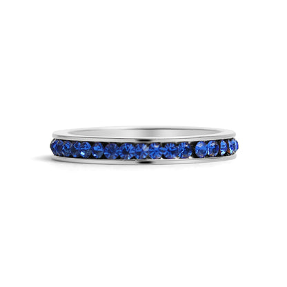 July-December CZ Eternity Stainless Steel Ring