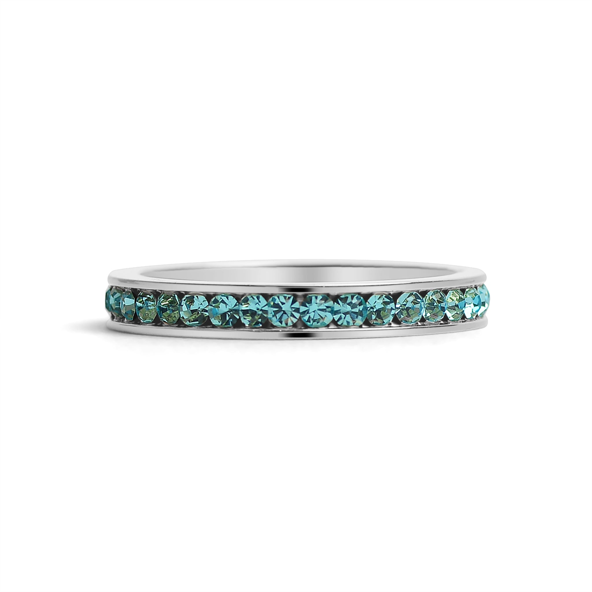 July-December CZ Eternity Stainless Steel Ring
