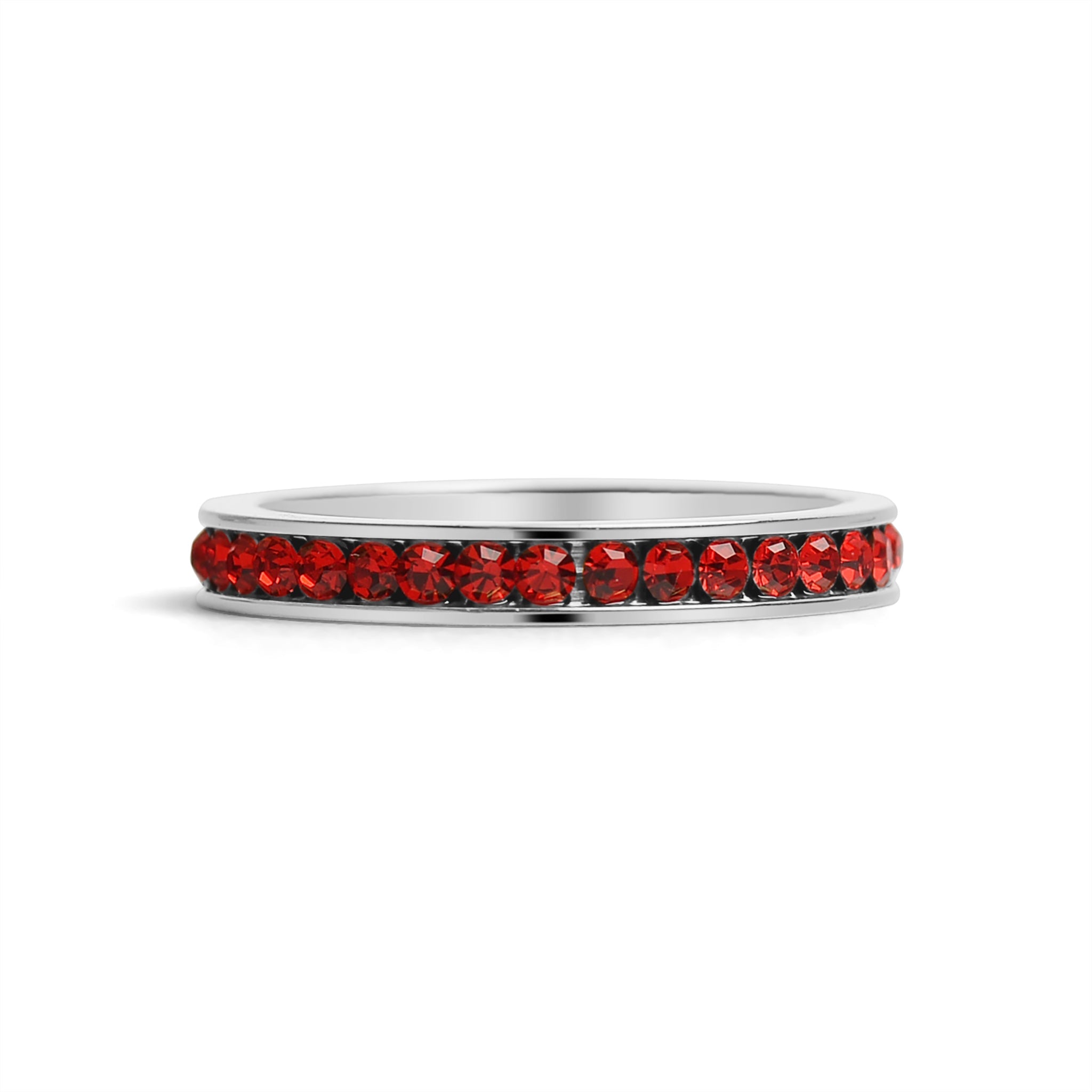 July-December CZ Eternity Stainless Steel Ring