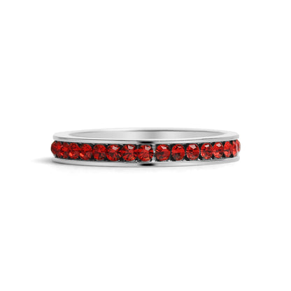 July-December CZ Eternity Stainless Steel Ring
