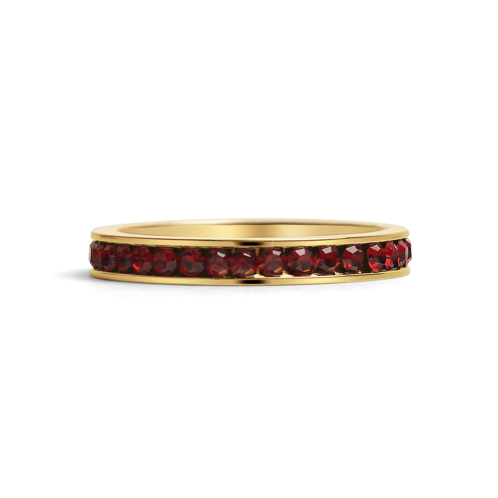 18K Gold PVD Stainless Steel CZ Eternity Ring