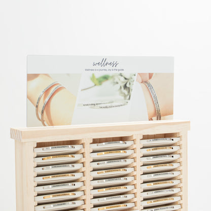 Wellness Engraved Bracelet Display