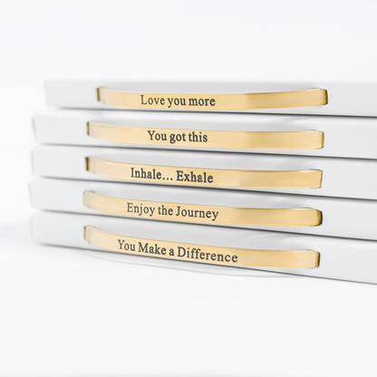 Wellness Engraved Bracelet Display