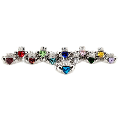 Claddagh Love, Loyalty, & Friendship Birthstone Ring