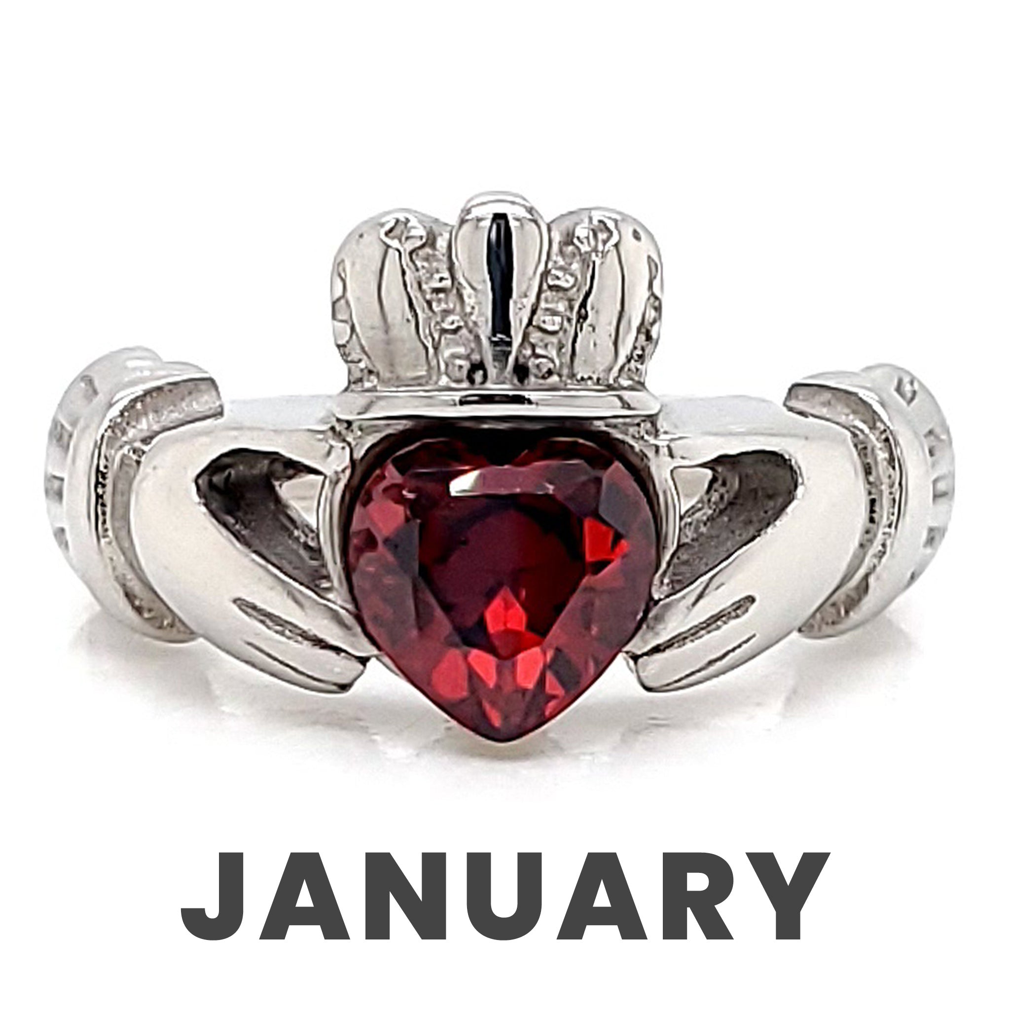 Claddagh Love, Loyalty, & Friendship Birthstone Ring