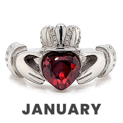 Claddagh Love, Loyalty, & Friendship Birthstone Ring