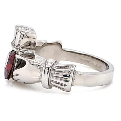 Claddagh Love, Loyalty, & Friendship Birthstone Ring