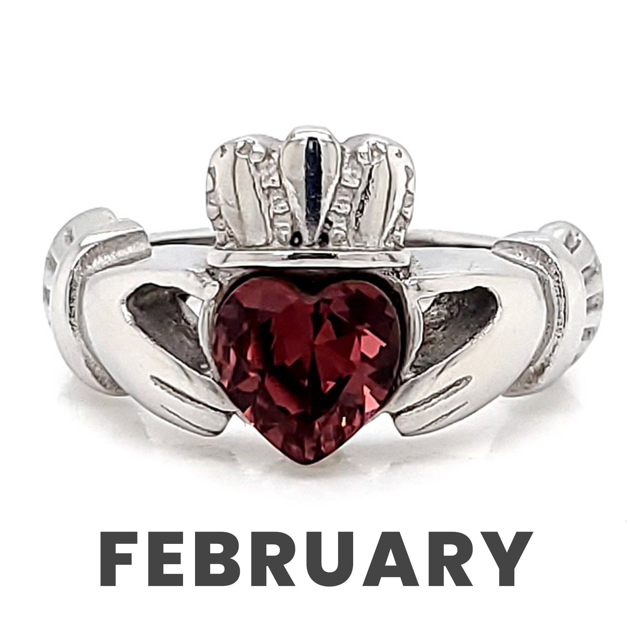 Claddagh Love, Loyalty, & Friendship Birthstone Ring
