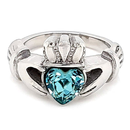 Claddagh Love, Loyalty, & Friendship Birthstone Ring