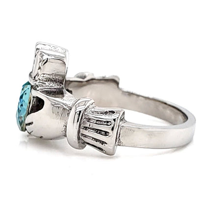 Claddagh Love, Loyalty, & Friendship Birthstone Ring