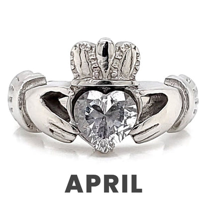 Claddagh Love, Loyalty, & Friendship Birthstone Ring