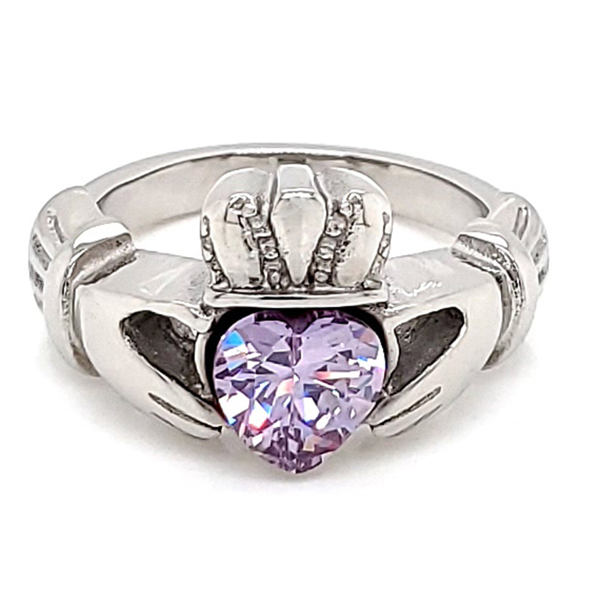 Claddagh Love, Loyalty, & Friendship Birthstone Ring