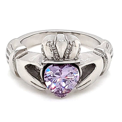 Claddagh Love, Loyalty, & Friendship Birthstone Ring