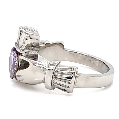 Claddagh Love, Loyalty, & Friendship Birthstone Ring