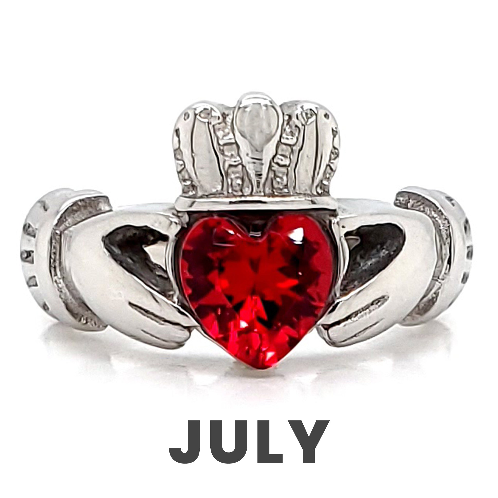 Claddagh Love, Loyalty, & Friendship Birthstone Ring