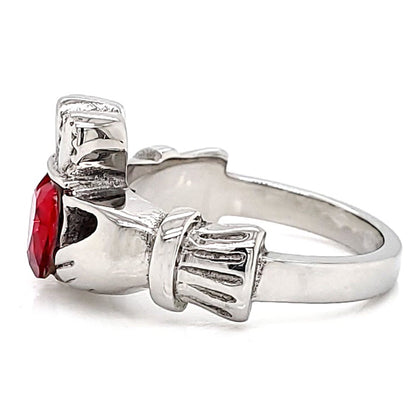 Claddagh Love, Loyalty, & Friendship Birthstone Ring