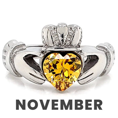 Claddagh Love, Loyalty, & Friendship Birthstone Ring