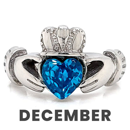 Claddagh Love, Loyalty, & Friendship Birthstone Ring