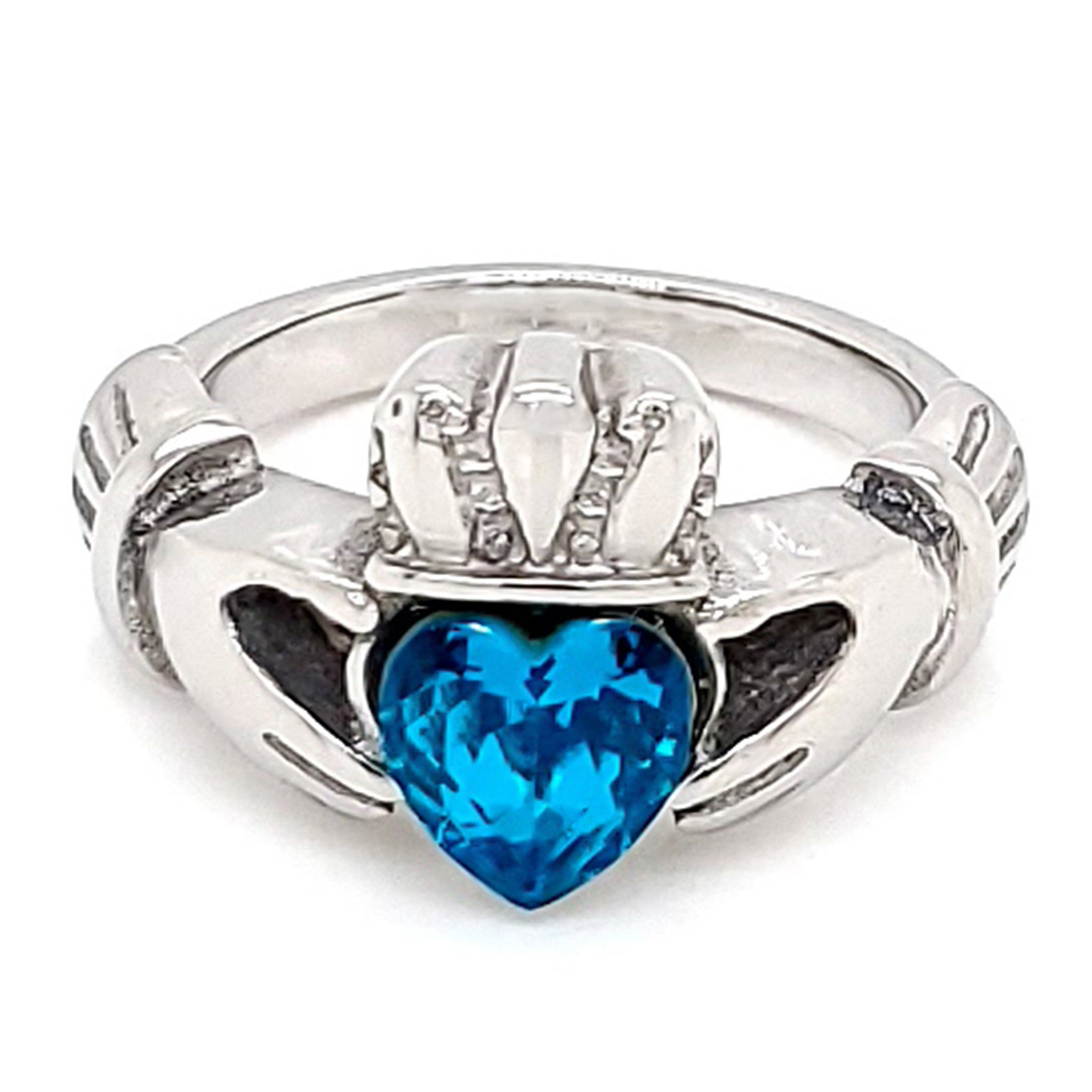 Claddagh Love, Loyalty, & Friendship Birthstone Ring