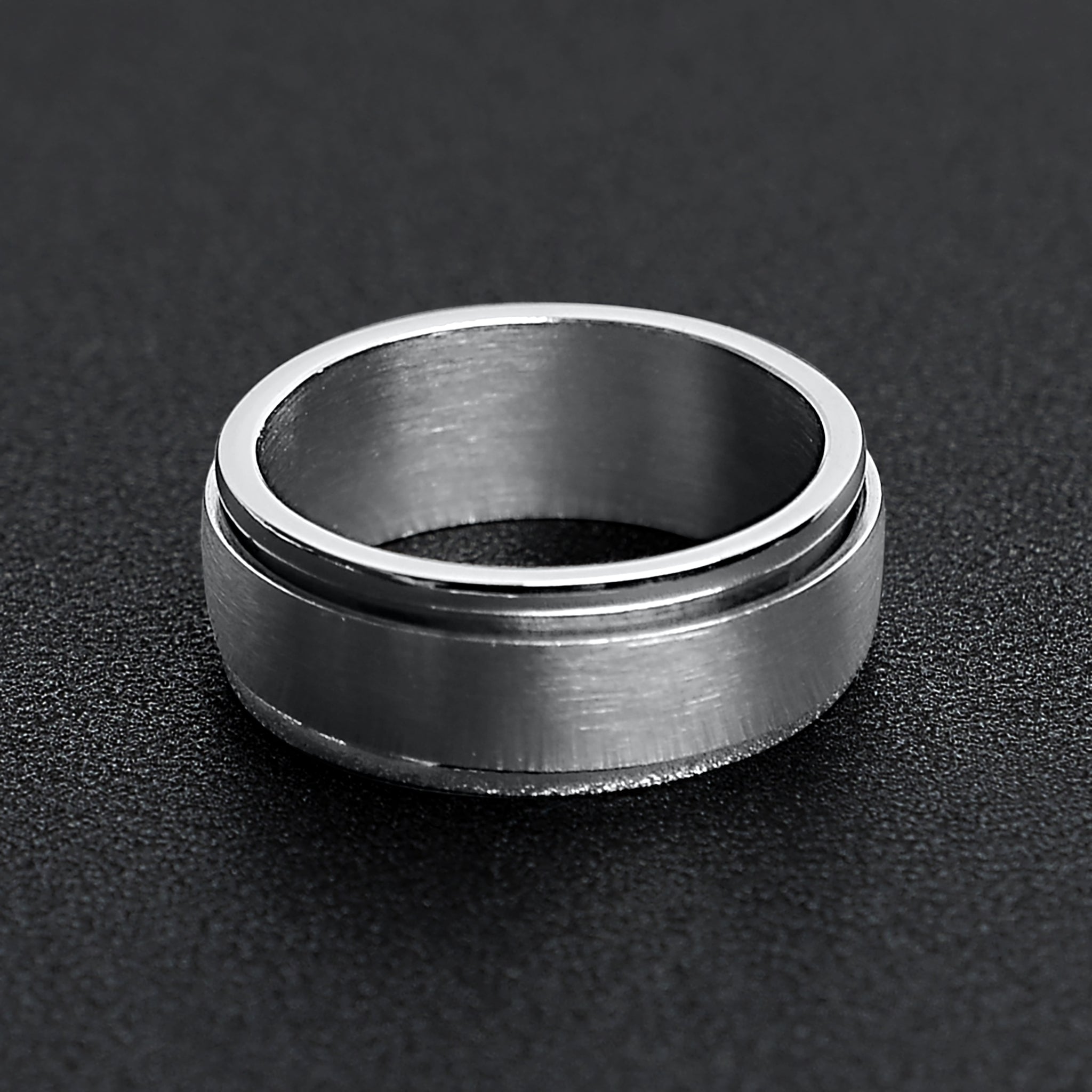 Stainless Steel Brushed Spinner Ring