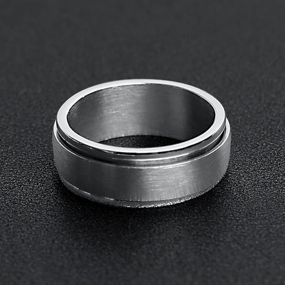 Stainless Steel Brushed Spinner Ring