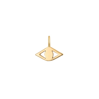 Permanent Jewelry 14K Solid Gold Evil Eye Charm
