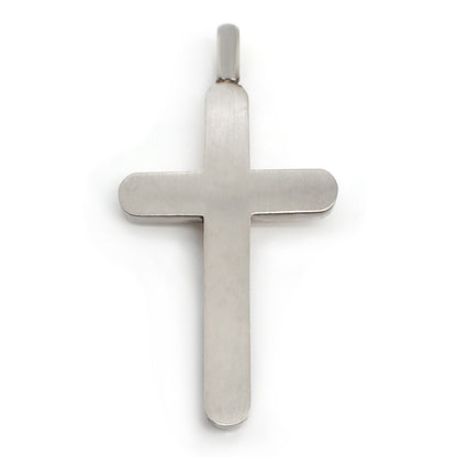 Stainless Steel Cubic Zirconia Rainbow Female Venus Symbol Cross Pendant