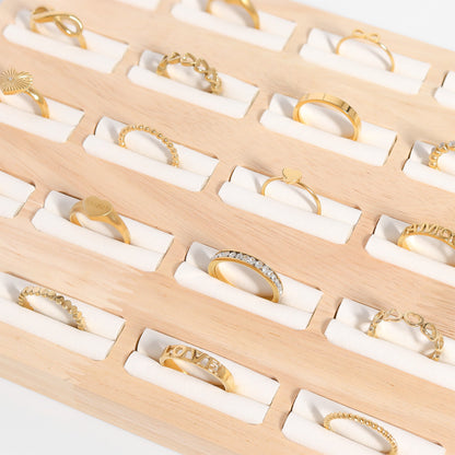 18K Gold PVD Stainless Steel Love Stacking Ring