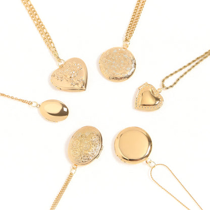18K Gold PVD Stainless Steel Rose Heart Locket