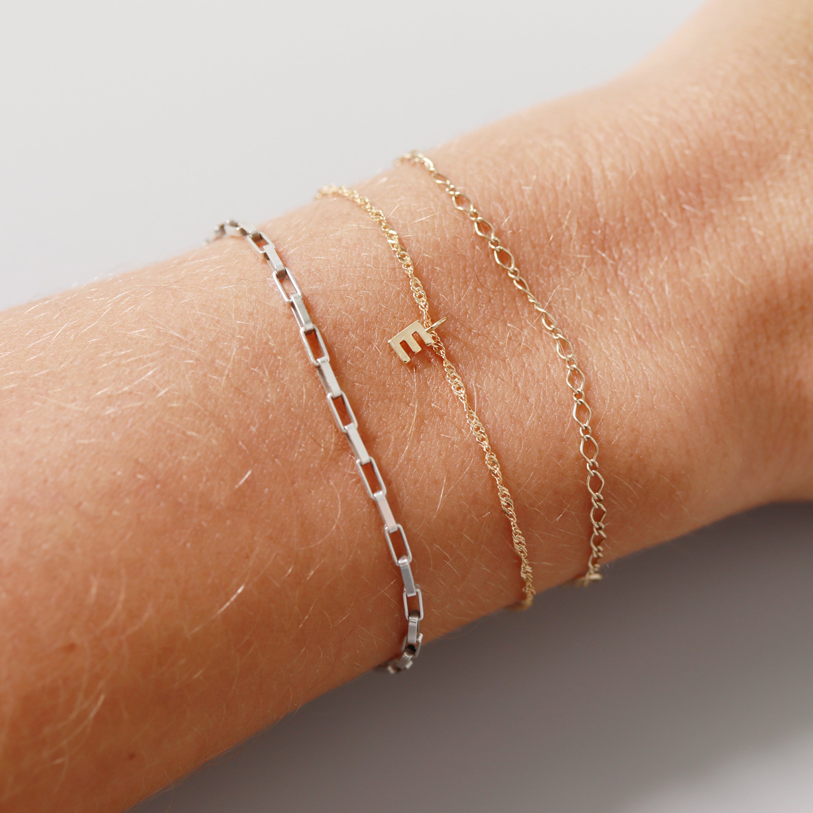 Permanent Jewelry 14K Solid Gold Initial Charms