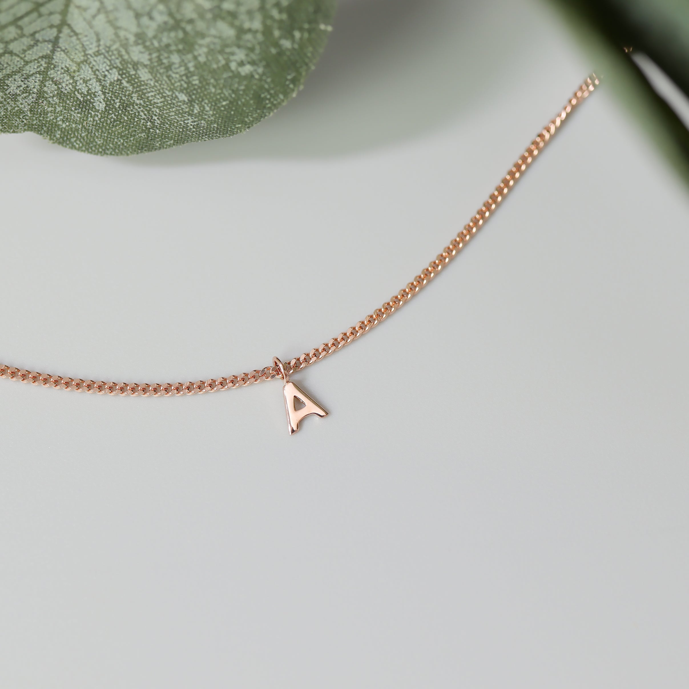 Permanent Jewelry 14K Solid Rose Gold Initial Charms