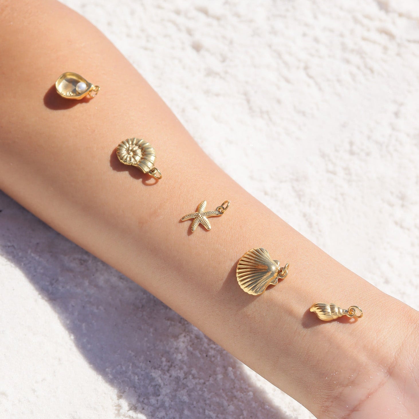 18K Gold PVD Stainless Steel Starfish Charm