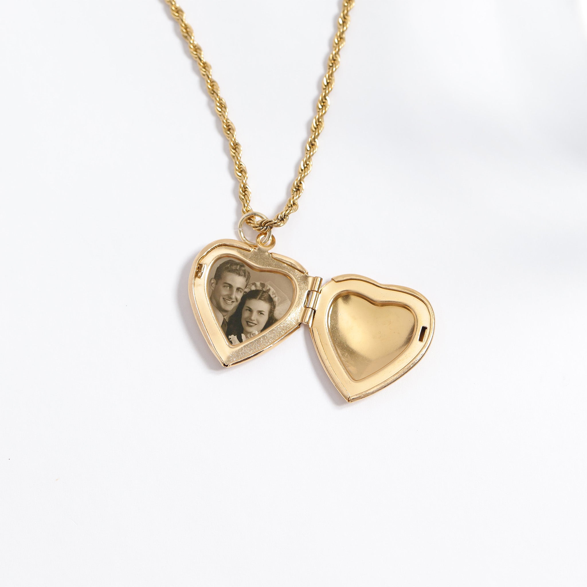 18K Gold PVD Stainless Steel Locket Set