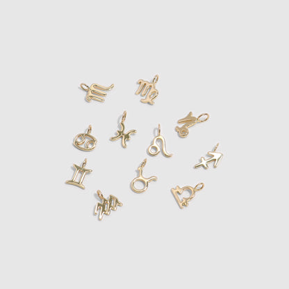 Permanent Jewelry 14K Solid Gold Zodiac Charms