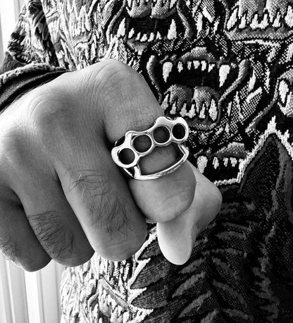 Stainless Steel Polished Knuckle Duster Ring