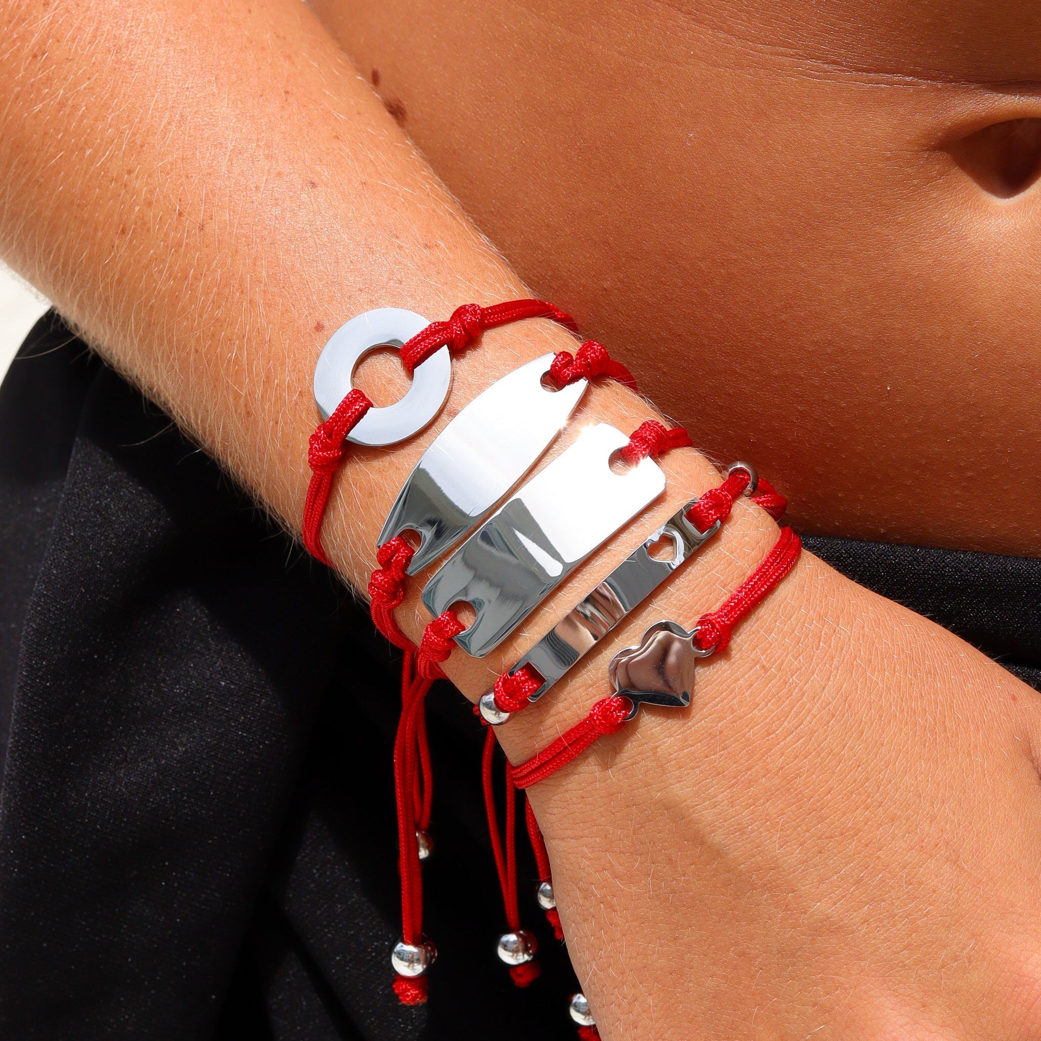 Stainless Steel Engravable Washer Friendship Bracelet