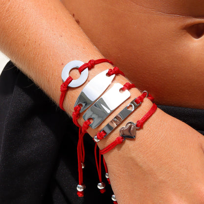 Stainless Steel Engravable Washer Friendship Bracelet