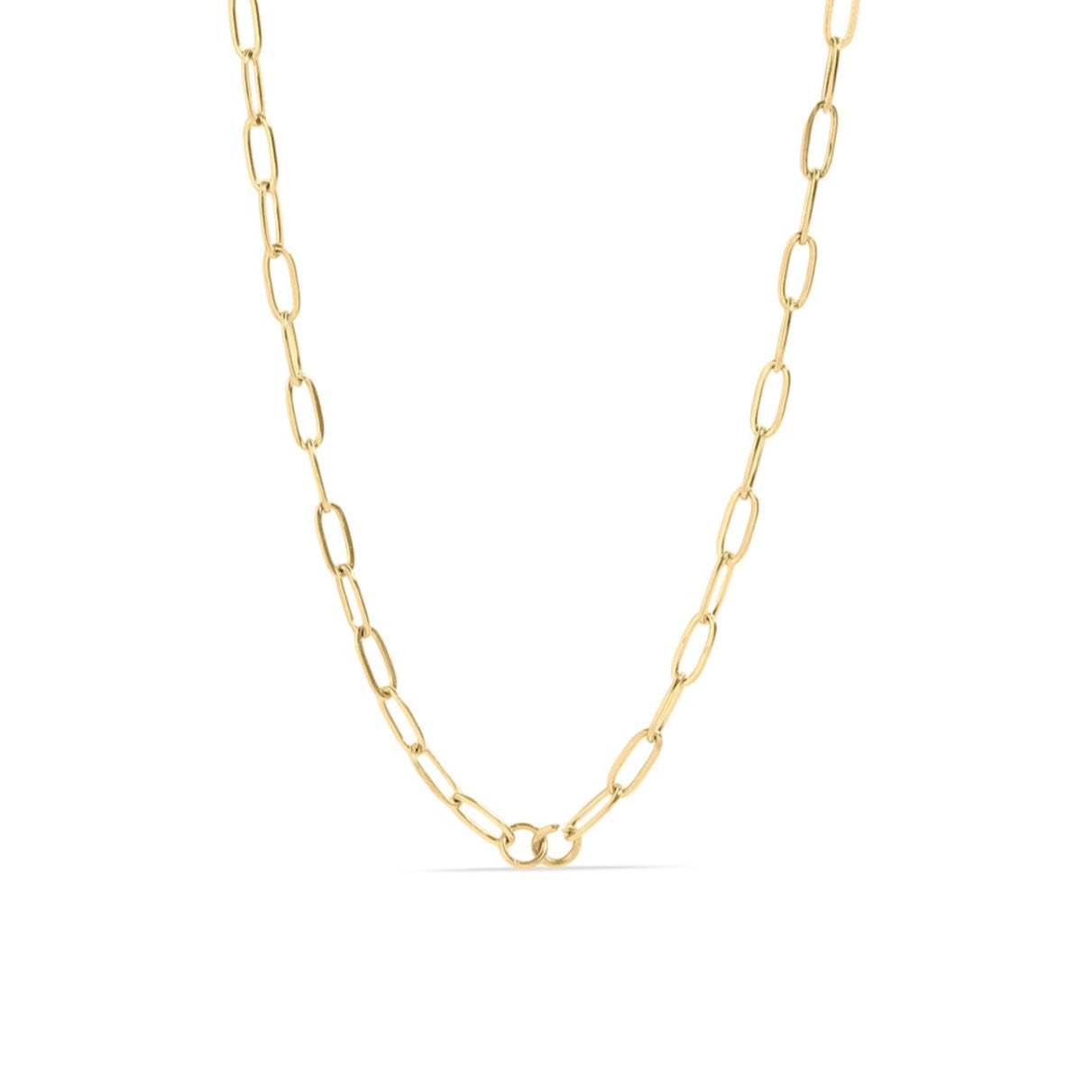 18K Gold PVD Paperclip Connector Chain Necklace
