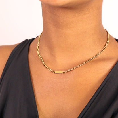 18K Gold PVD Stainless Steel Blank Bar Connector Charm