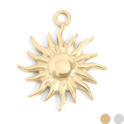 18K Gold PVD Stainless Steel Mystic Sun Charm